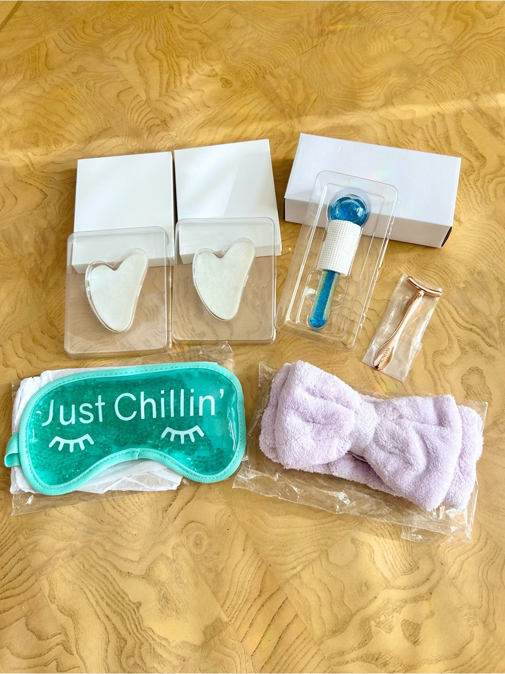 6-Pc. Spa Set Bundle with Gua Sha, Eye Mask, Headband, Face and Eye Massagers